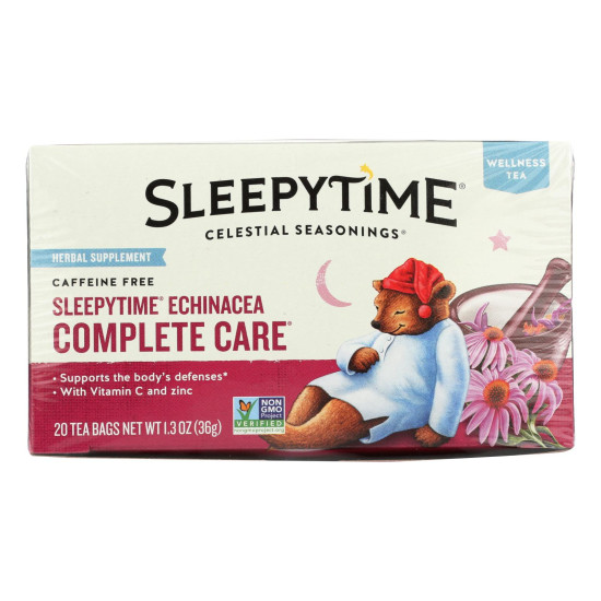 Celestial Seasonings Sleepytime Echinacea Complete Care Wellness Tea - 20 Tea Bags - Case Of 6idx HG0726901