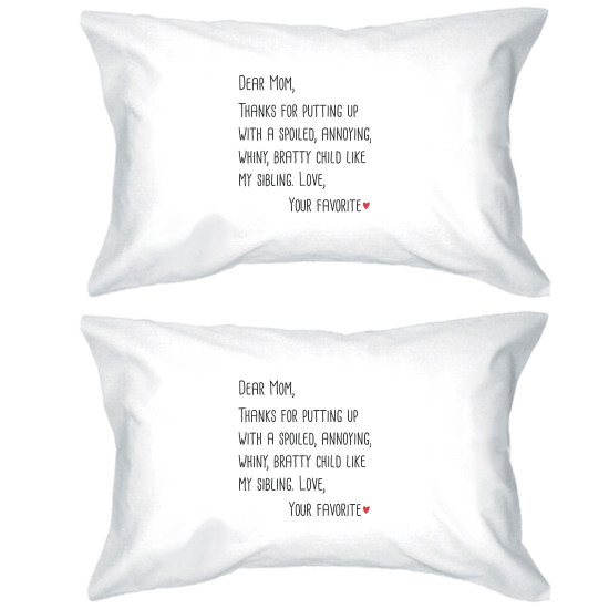 Dear Mom Graphic Pillowcases Standard Size Cotton Pillow Coversidx 3PEPC010