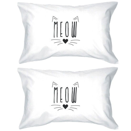 Meow Pillowcases Standard Size Cat Lover Pillow Covers High Qualityidx 3PJPC061