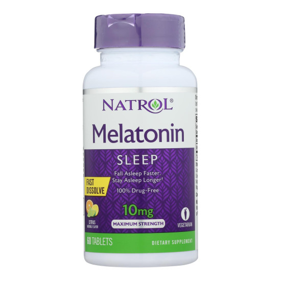 Natrol - Melatonin 10mg F/d Citrus - 1 Each - 60 Tabidx HG2490308
