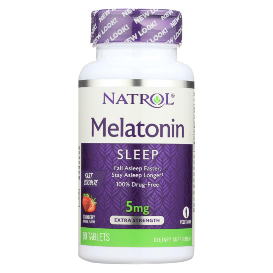 Natrol Melatonin Fast Dissolve Tablets Strawberry - 5 Mg - 90 Tabletsidx HG0611814