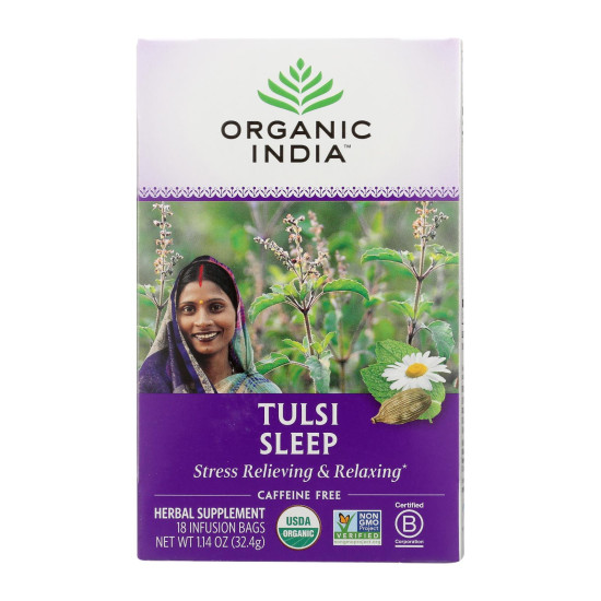 Organic India Tulsi True Wellness Sleep Tea - 18 Tea Bags - Case Of 6idx HG1105691